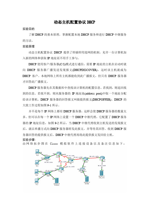 动态主机配置协议DHCP实验报告