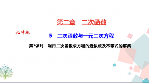 【优质】初三九年数学：《二次函数与一元二次方程第2课时利用二次函数求方程的近似根及不等式的解集》ppt课