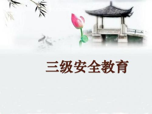 三级安全教育内容ppt