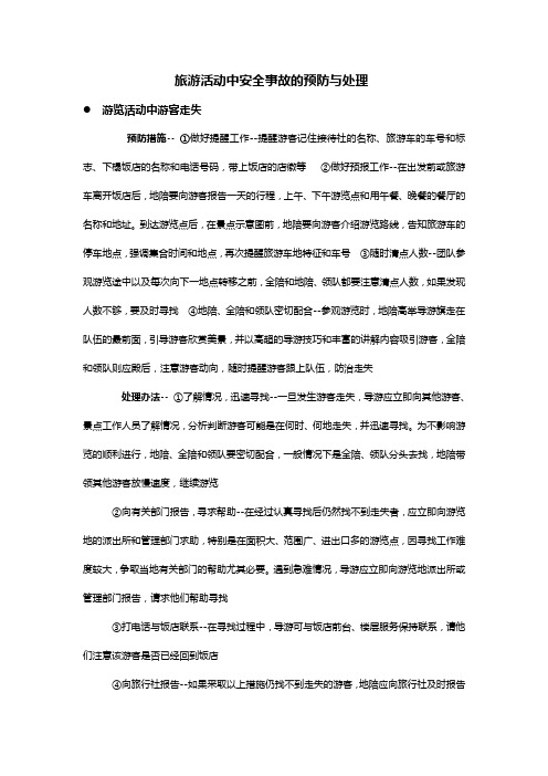 导游实务-事故处理