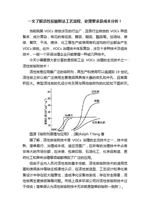 一文了解活性炭吸附法工艺流程、处理要求及成本分析！