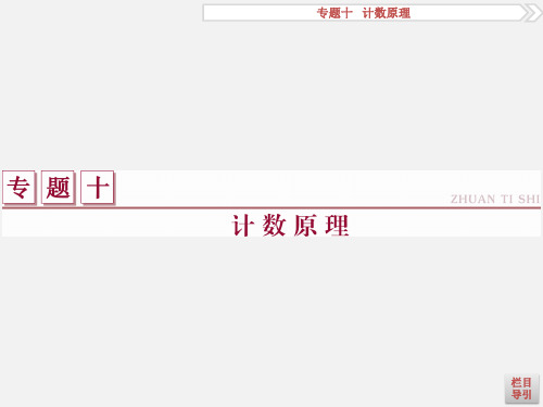 (全国通用)高考数学 二轮 专题十 计数原理 理