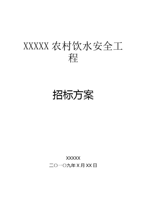 招标方案