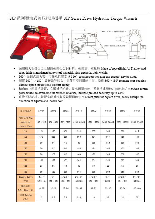 SJP系列驱动式液压扭矩扳手