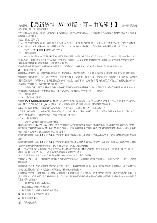 物流管理综合复习资料