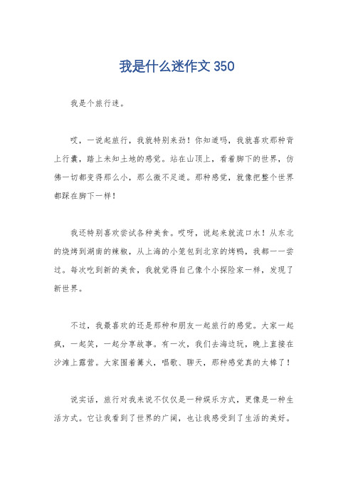 我是什么迷作文350