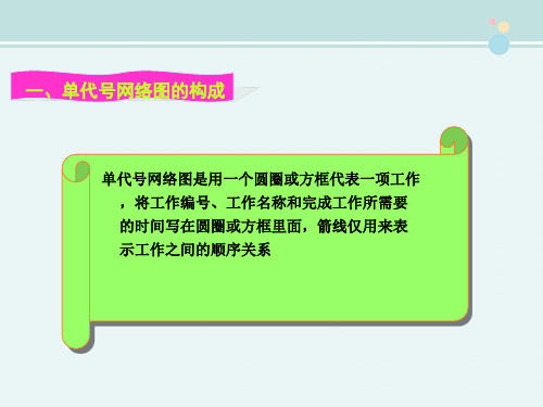 建筑工程技术 教材 单代号网络图的构成