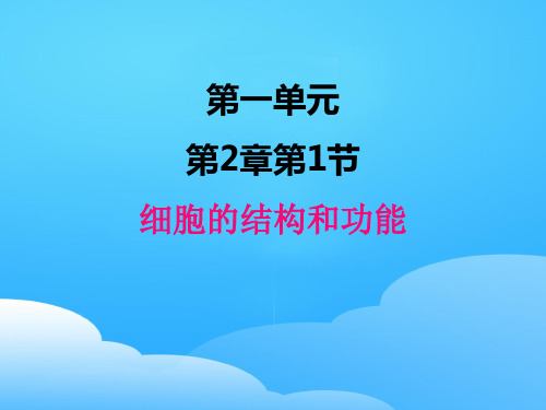 济南版七年级生物上册课件：1.2.1 细胞的结构和功能ppt