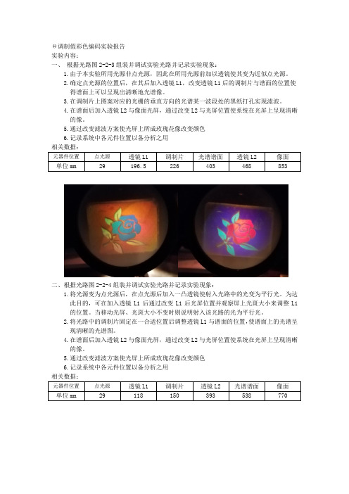 Θ调制假彩色编码实验报告