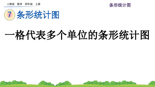 数学四年级上册7.3 一格代表多个单位的条形统计图