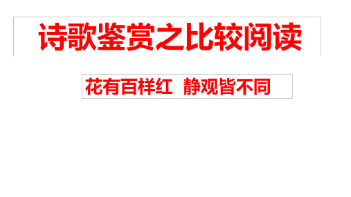 2020年高考语文复习 诗歌鉴赏PPT优秀课件