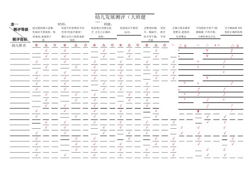 幼儿发展测评表