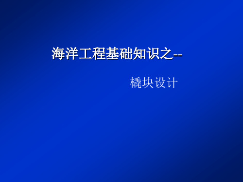 海洋工程基础知识之内部橇块设计培训讲义