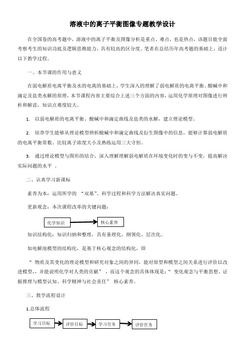 高中化学新人教版教案-溶液中的离子平衡及图像分析专题-说课一等奖