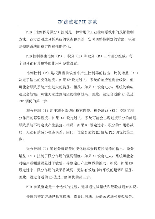 ZN法整定PID参数