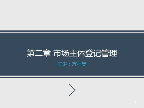 市场主体登记管理PPT课件