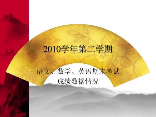 2010学年第二学期考试成绩与区数据对比2011.9