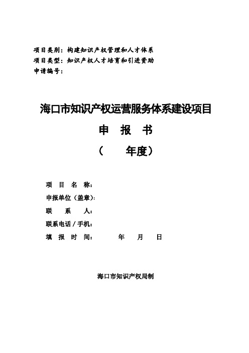 项目类别构建知识产权管理和人才体系