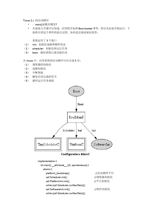 tinyos 程序的运行过程