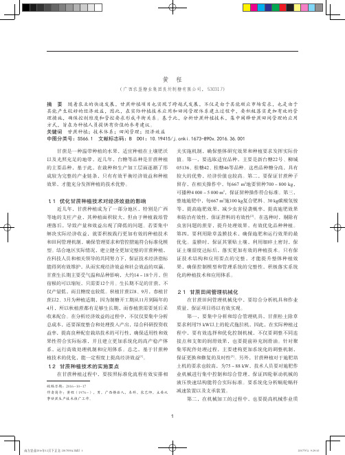 甘蔗种植技术与田间管理方式探究