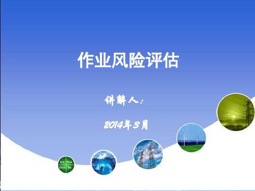2014年 安风体系—作业风险评估