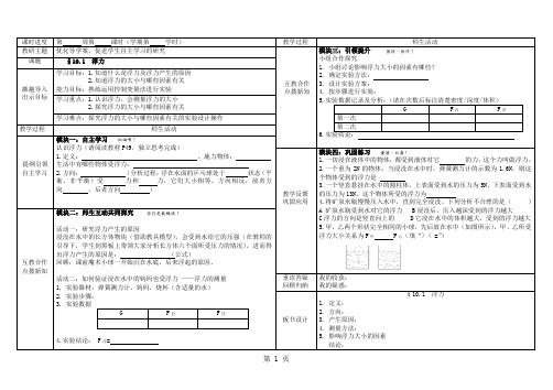 2019年人教版八年级下册物理第十章§10.1  浮力导学案(无答案)精品教育.doc.doc