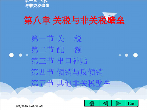 税务-第八章关税与非关税壁垒国际经济学 精品