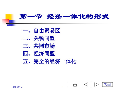 国际经济学之经济一体化与关税同盟理论48页PPT