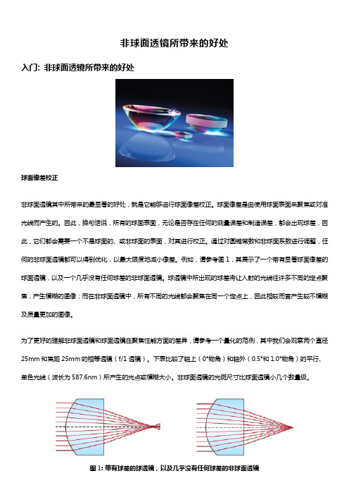 非球面透镜所带来的好处