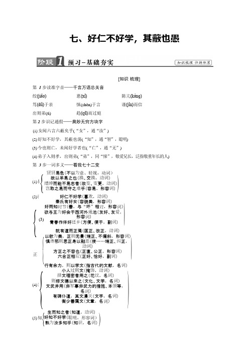 《先秦诸子选读》讲义：第1单元《论语》选读第1单元-7(含答案)完美版(可编辑修改word版)