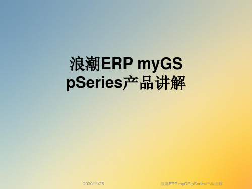 浪潮ERP myGS pSeries产品讲解