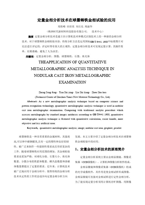 计算机图像处理系统在定量金相分析中的应用-株洲时代新材料科技