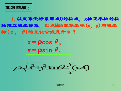 高中数学 1.3简单曲线的极坐标方程课件 新人教A版选修4-4