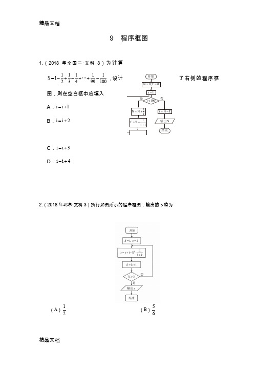 最新各地高考真题分类汇编-程序框图---学生版