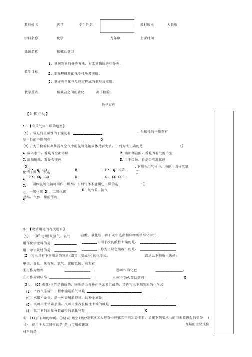 酸碱盐常考题型总结