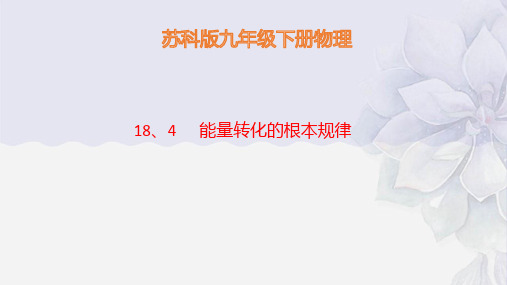 2022年苏科版九年级物理下册《能量转化的基本规律、能远与可持续发展 》精品课件(市优)