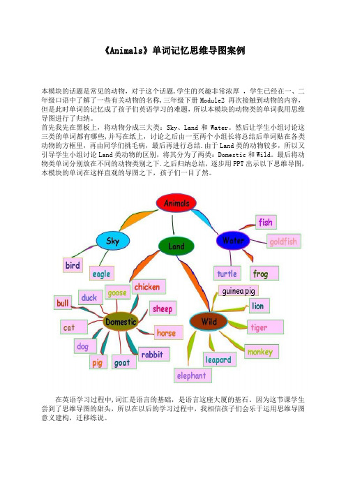 《Animals》思维导图案例