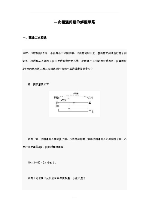 二次相遇问题的解题思路