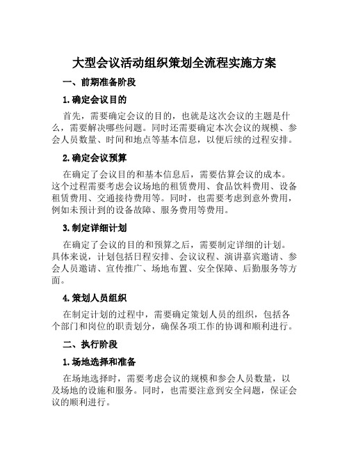 大型会议活动组织策划全流程实施方案 (2)