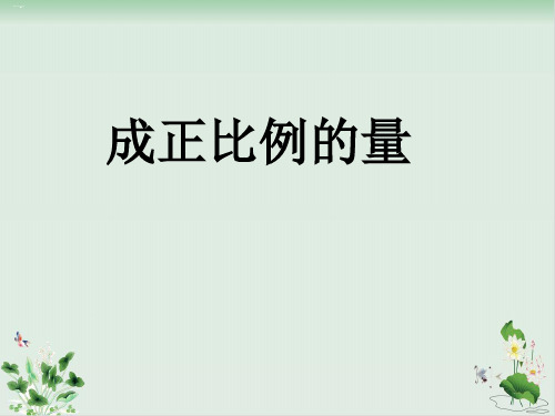 北师大版《正比例》PPT优秀课件