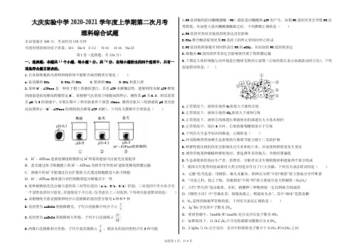 2021届黑龙江省大庆市大庆实验中学高三上学期12月月考理综试题 PDF版