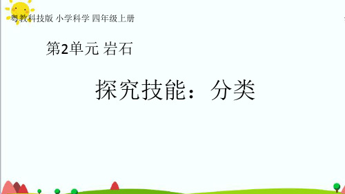 粤教粤科版小学科学四年级上册《探究技能 分类》教学课件