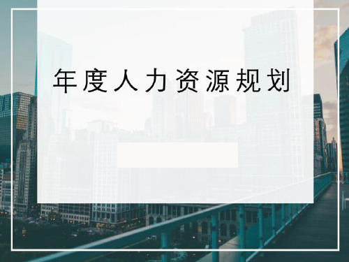 人力资源部三年人力资源规划