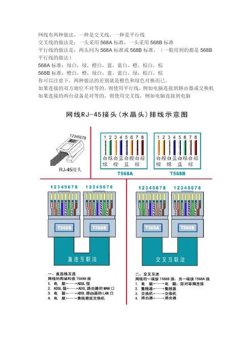 网线容易出现的压接故障和网线接法