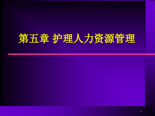 护理人力资源管理(PPT 76页)