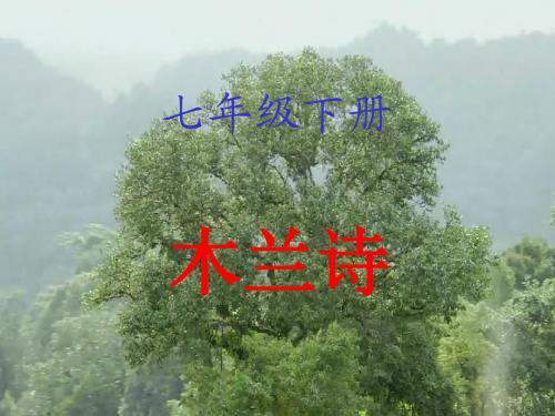 《木兰诗》ppt课件