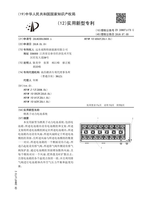 【CN209071478U】锂离子动力电池系统【专利】