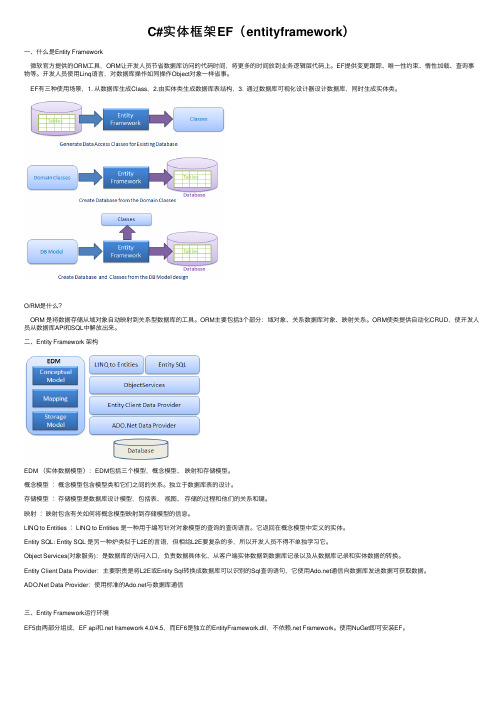 C#实体框架EF（entityframework）