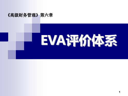 高级财务管理第3版ppt+章后练习题的答案06EVA评价的体系