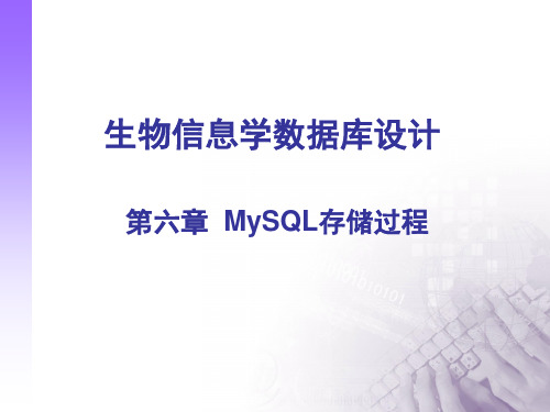 MySQL存储过程ppt课件